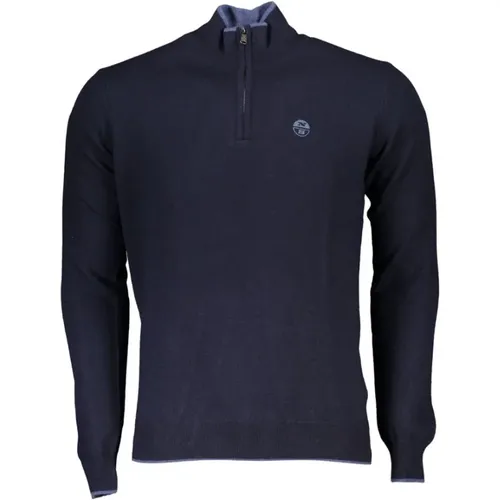 Elegant Half-Zip Sweater with Contrast Details , male, Sizes: 2XL, M, XL, S, L, 3XL - North Sails - Modalova