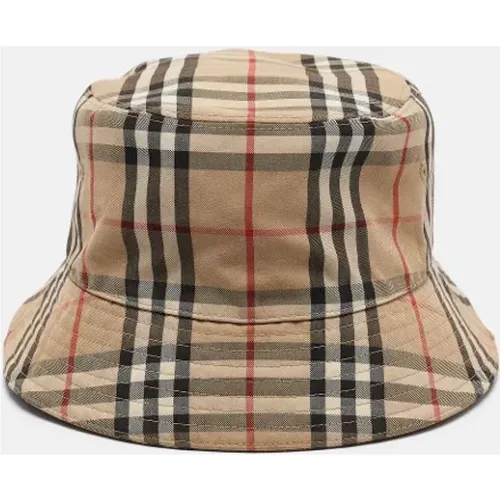 Pre-owned Cotton hats , male, Sizes: ONE SIZE - Burberry Vintage - Modalova