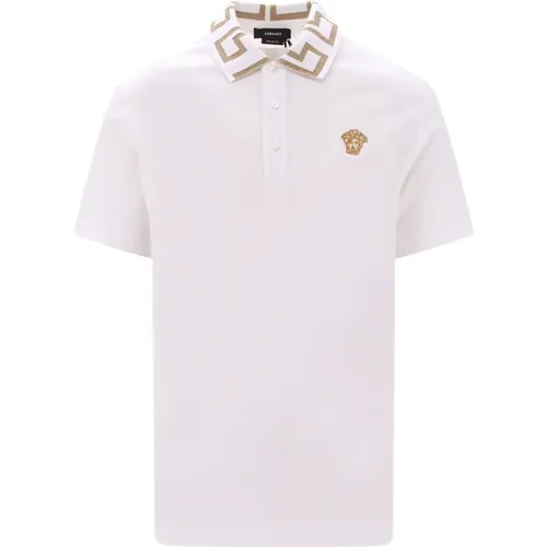 Herrenbekleidung T-Shirts und Polos Weiß Aw23 , Herren, Größe: XL - Versace - Modalova