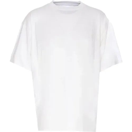 Weiße Baumwoll-Jersey-Rundhals-T-Shirt - MM6 Maison Margiela - Modalova