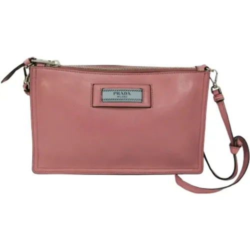 Pre-owned Rosa Leather Prada Shoulder Bag , female, Sizes: ONE SIZE - Prada Vintage - Modalova