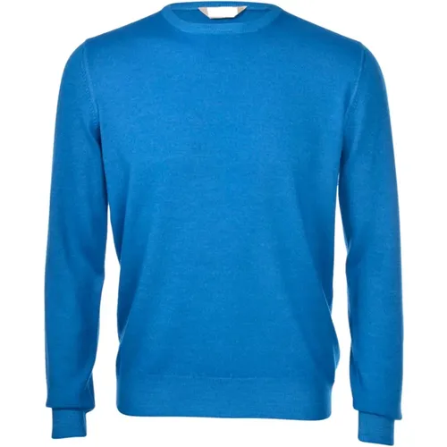 Blauer Merinowollpullover , Herren, Größe: XL - Paolo Fiorillo Capri - Modalova