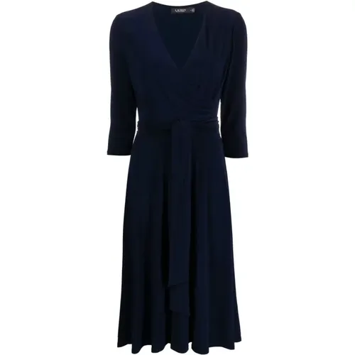 Carlyna 3/4 sleeve day dress , female, Sizes: XS, 2XL - Ralph Lauren - Modalova