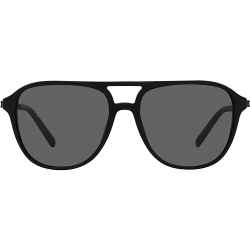 Herren Piloten-Sonnenbrille mit mattem schwarzen Rahmen , unisex, Größe: 57 MM - Bvlgari - Modalova