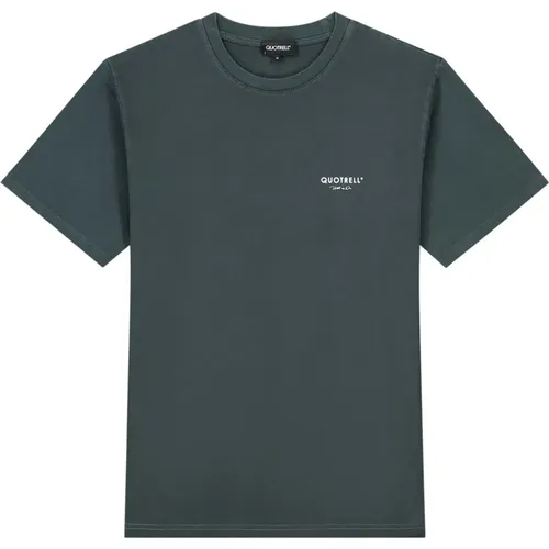 Stylish Anthracite T-Shirt for Men , male, Sizes: 2XL - Quotrell - Modalova
