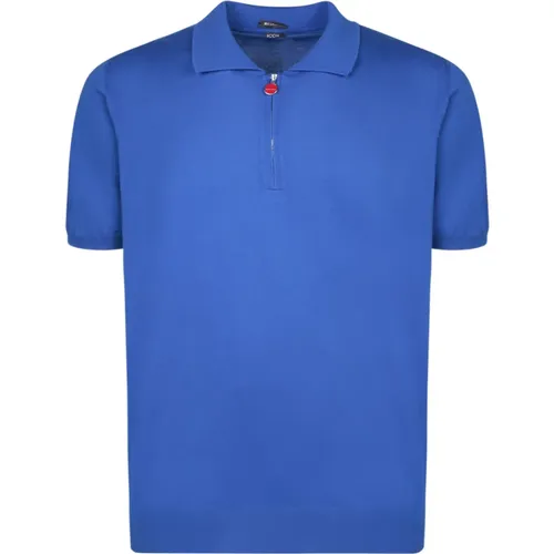 Blaue T-Shirts Polos für Männer - Kiton - Modalova