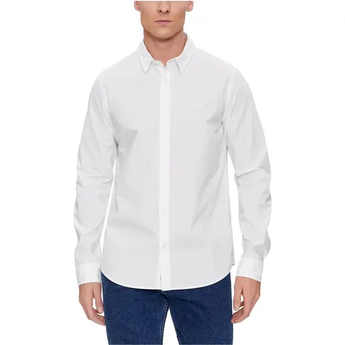Urbanes Weißes Hemd , Herren, Größe: M - Calvin Klein - Modalova