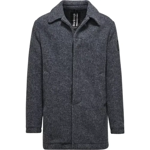 Wool Blend Coat with Collar , male, Sizes: S, M, XL - BomBoogie - Modalova