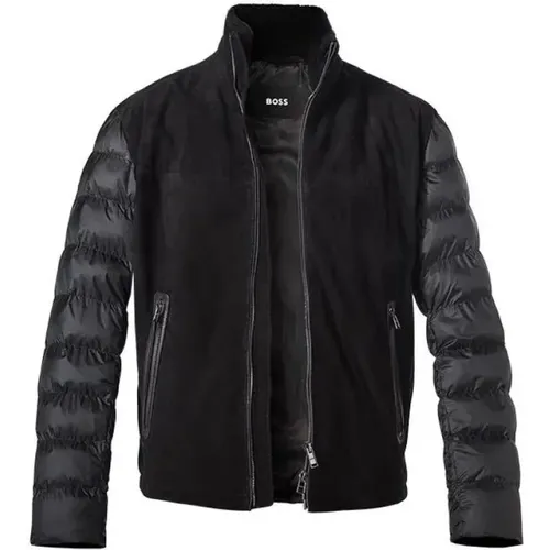 Schwarze Enro Jacke mit Doppelreißverschluss , Herren, Größe: XL - Hugo Boss - Modalova