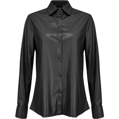 Faux Leather Shirt , female, Sizes: M - pinko - Modalova