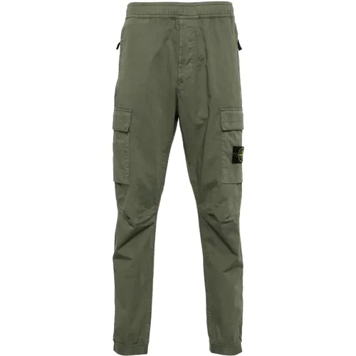 Trousers with Compass Application , male, Sizes: W29, W33, W30, W31 - Stone Island - Modalova