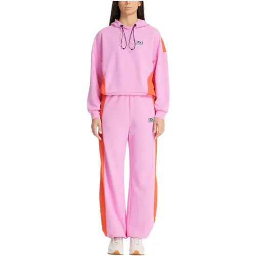 Multicolor Hooded Jacket and Pants Set , female, Sizes: S - Emporio Armani EA7 - Modalova
