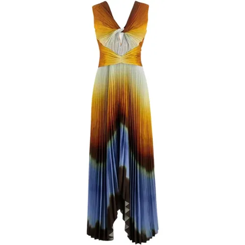 Kalymnos Shibori-Print Maxi Dress , female, Sizes: L, M - altuzarra - Modalova