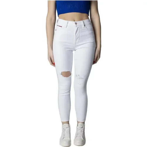 Weiße Einfache Jeans Damen Frühling/Sommer , Damen, Größe: W28 L30 - Tommy Jeans - Modalova