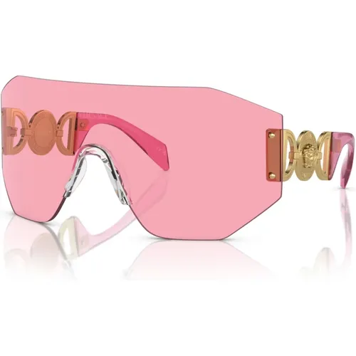 Transparent Sunglasses , unisex, Sizes: 45 MM - Versace - Modalova