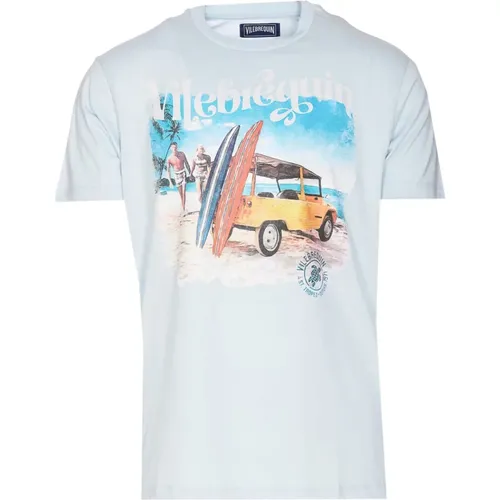 Hellblau Gewaschenes T-Shirt Genjc 825 , Herren, Größe: M - Vilebrequin - Modalova