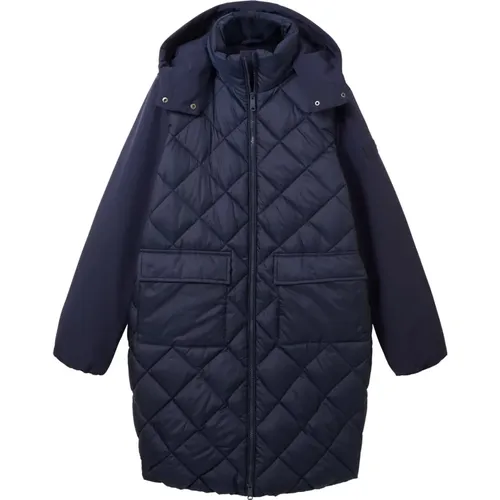 Hybrid Mantel mit abnehmbarer Kapuze , Damen, Größe: M - Tom Tailor - Modalova