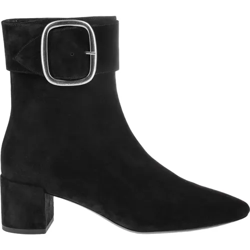 Leather Ankle Boots , female, Sizes: 4 1/2 UK, 3 UK, 3 1/2 UK - Saint Laurent - Modalova