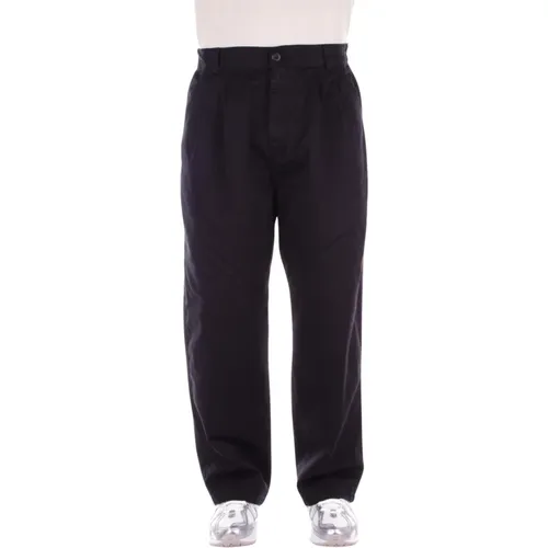 Trousers Logo Button Zipper Pockets , male, Sizes: L, M - Carhartt WIP - Modalova