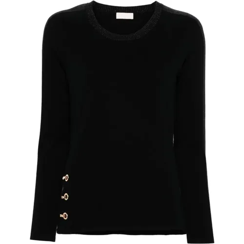 Knit Sweater with Lurex Detailing , female, Sizes: L, M, S - Liu Jo - Modalova