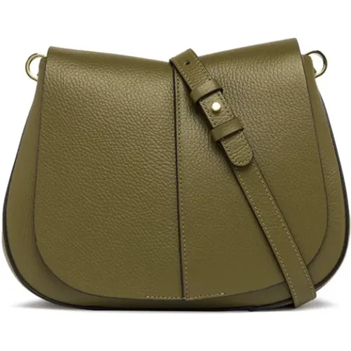 Runde Helena Leder Crossbody Tasche , Damen, Größe: ONE Size - Gianni Chiarini - Modalova