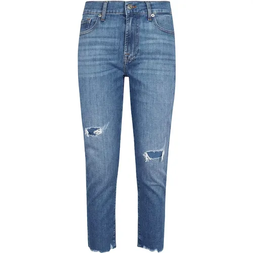 Slim-fit Jeans , Damen, Größe: W29 - 7 For All Mankind - Modalova
