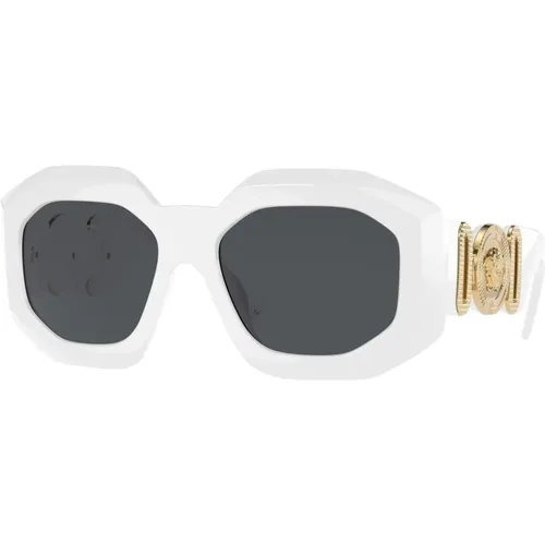 Grey Sunglasses,Black/Grey Sunglasses - Versace - Modalova