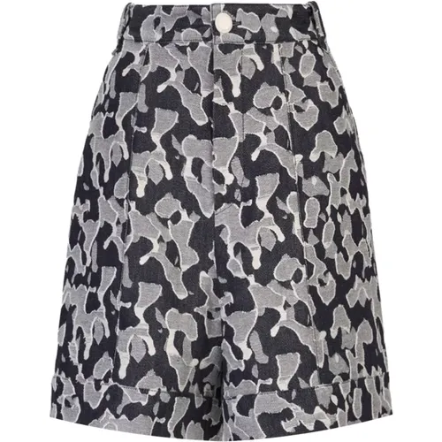 Midnight Black & Grey Shorts , female, Sizes: XS, S, M - Takaturna - Modalova