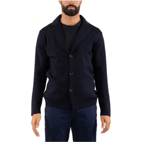 Mens Cardigan in Classic Style , male, Sizes: XL, M, L, 2XL, S - Daniele Fiesoli - Modalova