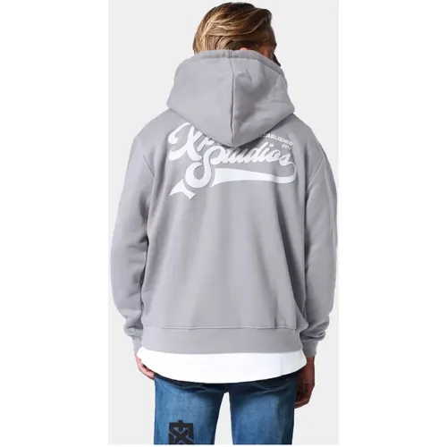 Grauer Hoodie für Herren, kurze Ärmel , Herren, Größe: XL - XPLCT Studios - Modalova