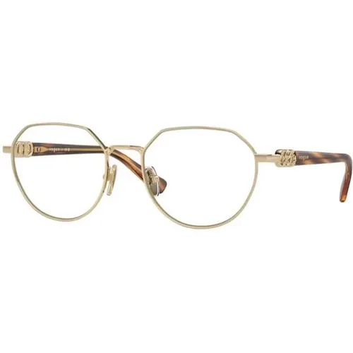 Gold Frame Glasses , unisex, Sizes: 53 MM - Vogue - Modalova