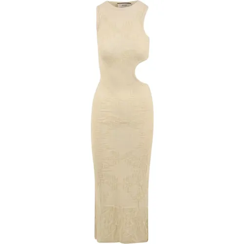 Cream Dress Vskd05044 V1 , female, Sizes: S, XS, M - Akep - Modalova