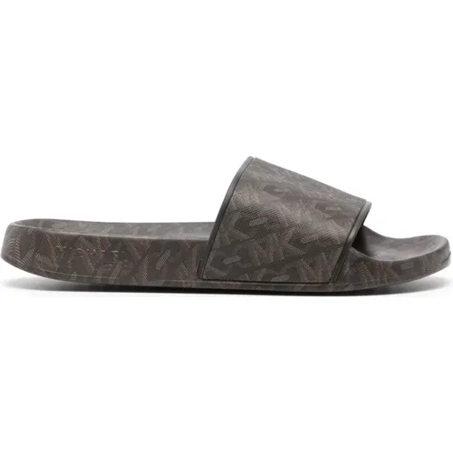 Slide Slippers for Women , female, Sizes: 4 UK, 5 1/2 UK, 8 UK, 3 UK, 7 UK - Michael Kors - Modalova