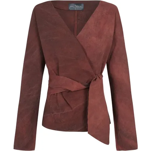 Candle, burgundy double-breasted jacket , female, Sizes: 2XL, M, S, XL, L - Cortana - Modalova