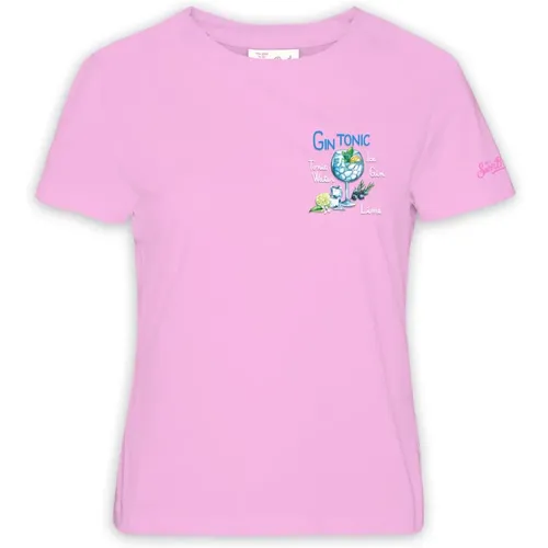 Rosa T-Shirts und Polos , Damen, Größe: L - MC2 Saint Barth - Modalova