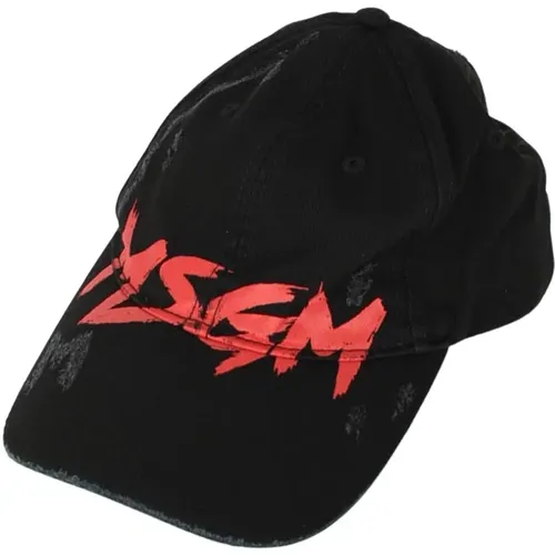 Logo Print Adjustable Cotton Cap , unisex, Sizes: ONE SIZE - Msgm - Modalova