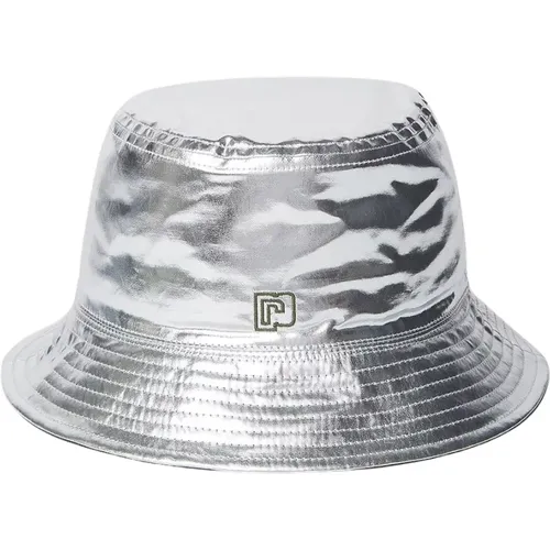 Metallic Bucket Hat mit Logo-Stickerei , Damen, Größe: ONE Size - Paco Rabanne - Modalova