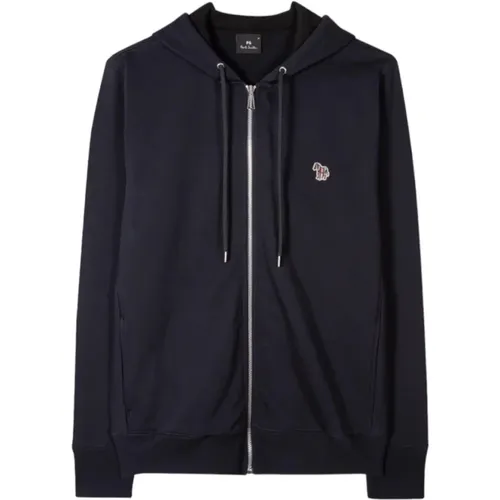 Zebra Logo Zip-Front Hoodie , Herren, Größe: L - Paul Smith - Modalova