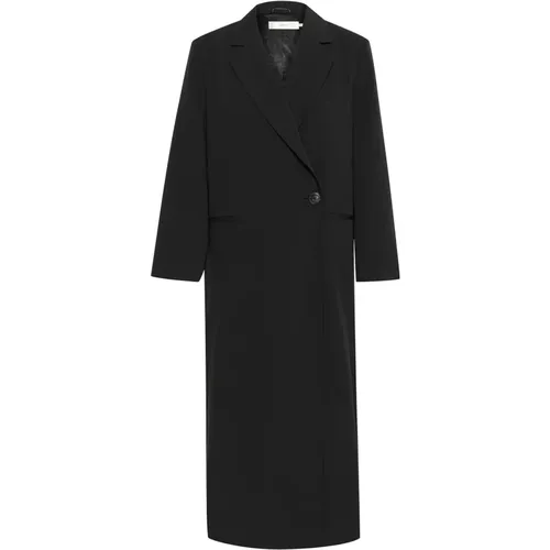 Schwarzer Langer Blazer , Damen, Größe: M - InWear - Modalova