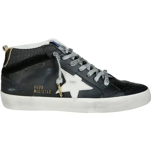 Laminierte Mid Star Stella Sneakers , Damen, Größe: 40 EU - Golden Goose - Modalova