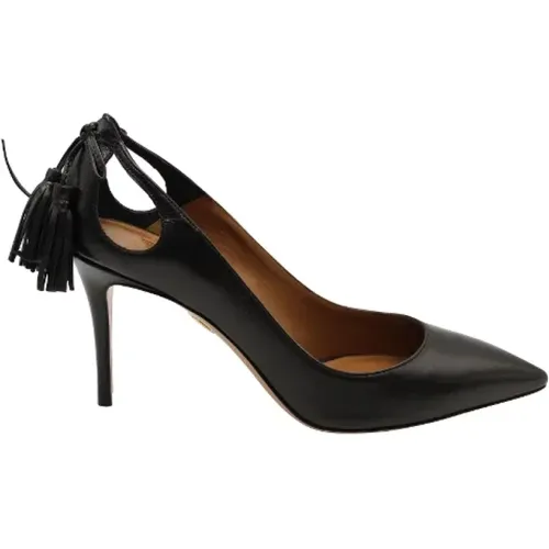 Pre-owned Leather heels , female, Sizes: 4 UK - Aquazzura Pre-owned - Modalova
