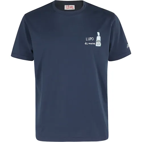 Klassisches Baumwoll-T-Shirt , Herren, Größe: L - MC2 Saint Barth - Modalova