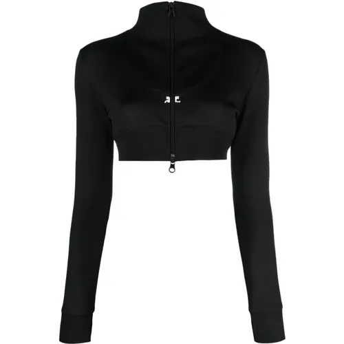 Maxi Rib Tracksuit Jacket , Damen, Größe: M - Courrèges - Modalova