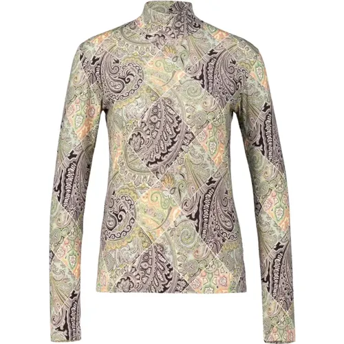 Langarm Shirt mit Paisley Print , Damen, Größe: L - ETRO - Modalova