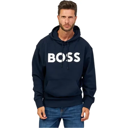 Pullover Blau , Herren, Größe: M - Hugo Boss - Modalova