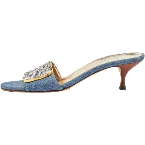 Pre-owned Denim sandals , Damen, Größe: 38 1/2 EU - Dolce & Gabbana Pre-owned - Modalova