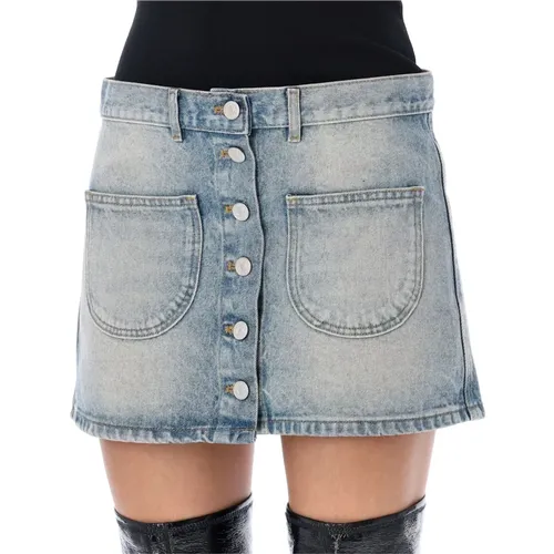 Light Denim Mini Skirt , female, Sizes: 2XS, XS - Courrèges - Modalova