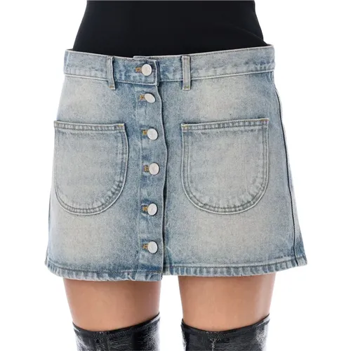 Light Denim Mini Skirt , female, Sizes: M, XS, S - Courrèges - Modalova