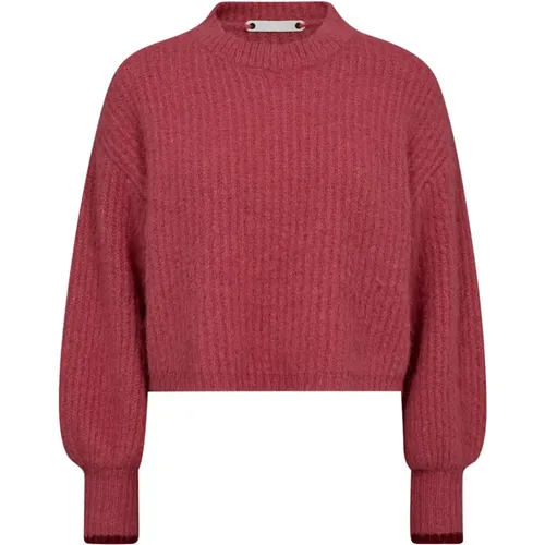 Rib O-Knit Pullover in Magenta - Co'Couture - Modalova