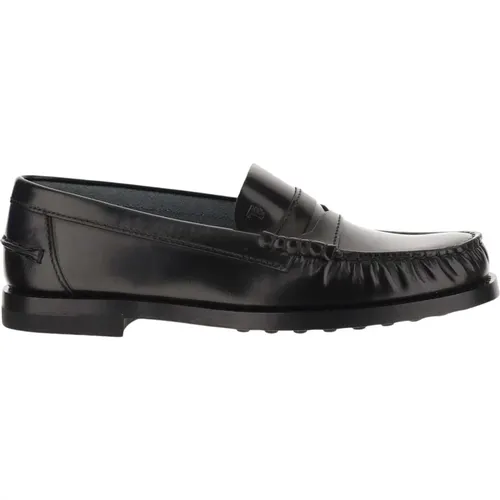 Loafers aus gebürstetem Kalbsleder mit Riemen , Damen, Größe: 37 1/2 EU - TOD'S - Modalova